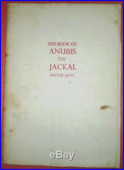 1 of 83, 1st, 1975, THE BOOK OF ANUBIS THE JACKAL, FRATER QPO, THELEMA, CROWLEY