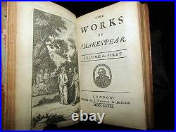 1728 Complete Drama William Shakespeare A Pope 10v Book Set Hamlet Romeo Macbeth