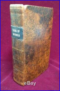 1830 The Book of Mormon Reprint Handmade Letter Press Artist Proof Ed. Leather