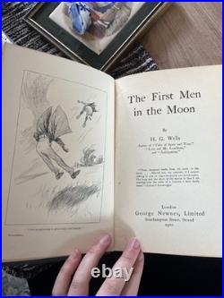 1901 H. G. Wells The First Men in the Moon Antique Book George Newnes 1st Ed