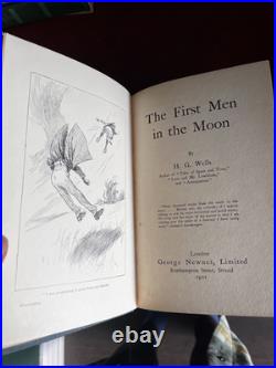 1901 H. G. Wells The First Men in the Moon Antique Book George Newnes 1st Ed