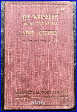 1916 Wolseley Aeroplane Aero Engines Instruction Manual 1stEd used by RFC / RNAS