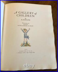 1925 SIGNED A A MILNE BOOK Illustrated Limited Edition A GALLERY OF CHILDREN