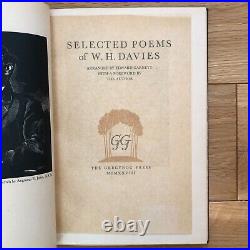 1928 Selected Poems of W. H. Davies Limited Book The Gregynog Press 1st Edition