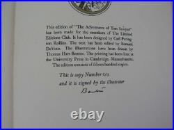 1939 Tom Sawyer By Mark Twain Limited Edition Club Book Signed Hardcover
