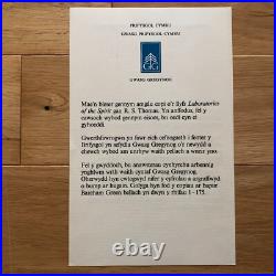 1975 Laboratories of the Spirit, RS Thomas Gwasg Gregynog Press Book 1st Edition