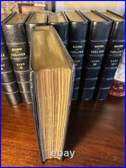 864 Molière Set Fine Bindings Morocco Plates Illustrated Rare Antiquarian Book