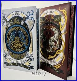 A Fate Inked in Blood & A Curse Carved in Bone FairyLoot Exclusive Signed Set