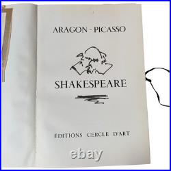 ARAGON PICASSO Shakespeare 1965 Cercle D'Art Book 19 Limited Edition 12 Lithos