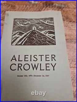Aleister Crowley's funeral'last ritual' book Limited To 200
