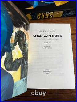 American Gods Neil Gaiman Folio Society 2017 withSlipcase Hardback Book VGC