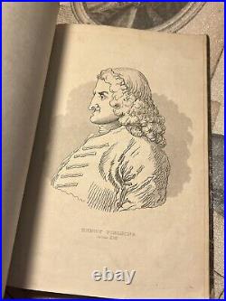 Antiquarian book William Hogarth drawings steel engravings 1857 caricature RARE