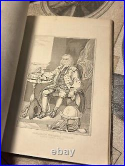 Antiquarian book William Hogarth drawings steel engravings 1857 caricature RARE