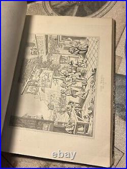 Antiquarian book William Hogarth drawings steel engravings 1857 caricature RARE