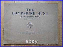 Antique 1929 THE HAMPSHIRE HUNT Five Plates Fox Hunting Print Rare Scarce Book