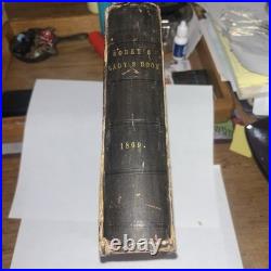 Antique HC Godey's Lady's Book 1869 Large Book Fashion Sewing Patterns, Music