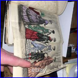 Antique HC Godey's Lady's Book 1869 Large Book Fashion Sewing Patterns, Music