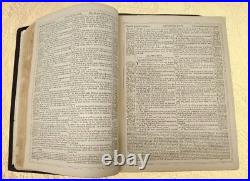 Antique Self interpreting Family Bible Rev John Brown c1800s collectors book