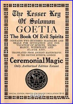 Antique book grimoire magic rare esoteric manuscript occultism goetia kabbalah 1