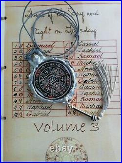 Antique book occult black magic manuscript grimoire handwritten astrology seal 3