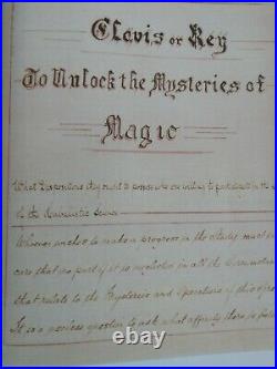 Antique book occult black magic manuscript grimoire handwritten kabbalah + GIFT