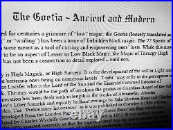 Antique book occult black magic rare esoteric manuscript kabala goetia lucifer