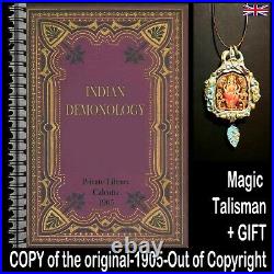 Antique book occult indian demonology hindu occultism black magick dark grimoire