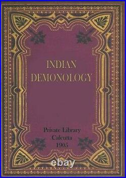 Antique book occult indian demonology hindu occultism black magick dark grimoire