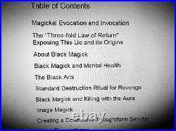 Antique book satanic grimoire black magic rare esoteric manuscript occult manual