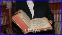 Antique huge illuminated Imperial Russia Bible Book of Saint Kyrill 1644 Moscow
