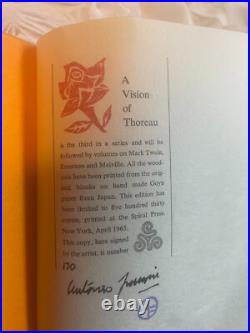 Antonio Frasconi A Vision of Thoreau SIGNED LIMITED EDITION Spiral Press 1965