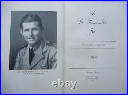 As We Remember Joe 1945 Illustrated Memoir Edited John F. Kennedy HC