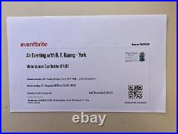 Babel R. F. Kuang SIGNED, Lined & Dated Exclusive + Ticket/Photos & Bookmark