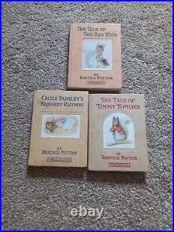 Beatrix Potter Vintage Hardback Books F Warne & Co. Ltd 3 Books Included