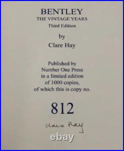 Bentley The Vintage Years 3rd LTD Ed Of 1000, 3 Volumes Slipcased Signed by Hay