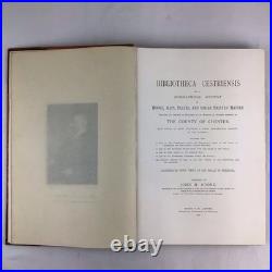 Bibliotheca Cestriensis 1904 John H Cooke Crown Folio Limited Edition No 34 Book