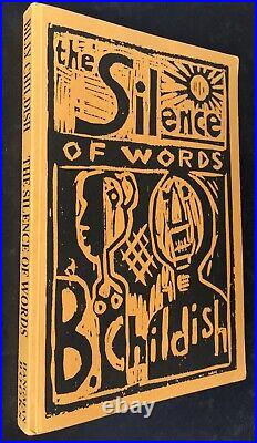 Billy Childish, The Silence of Words, SIGNED, Limited to 500, 1st Edn 1989 RARE