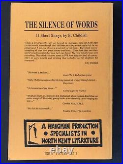 Billy Childish, The Silence of Words, SIGNED, Limited to 500, 1st Edn 1989 RARE