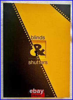 Blinds And Shutters Signed Limited Edition Book #4610/5000