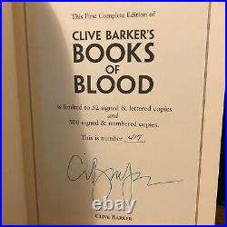 Books Of Blood, Clive Barker, Limited Edition, Stealth Press, SIGNED