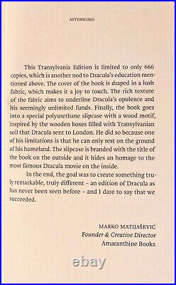 Bram Stoker. DRACULA. Amaranthine Books, 2020. 1st HC/Slipcase. Limited Edition