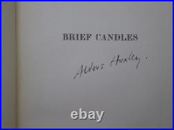 Brief Candles By Aldous Huxley 1930 Signed Limited Edition