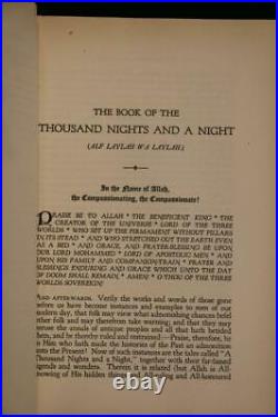 C1920 The Book of the Thousand Nights and a Night Arabian Nights Limited Edition