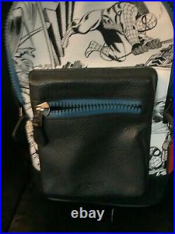 Coach Marvel Comic Book Print West Sling Pack Black Leather Backpack NWT $350