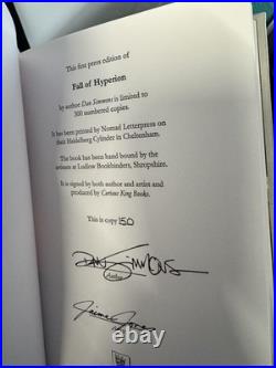 Curious King Hyperion + Fall Hyperion Cantos Dan Simmons Signed Numbered Deluxe