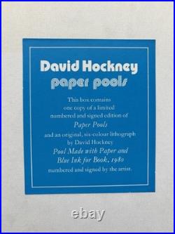 David Hockney Paper Pools 1980 SIGNED Limited Edition Book #/1000