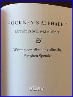 David Hockneys Alphabet art book signed by DH and Stephen Spencer