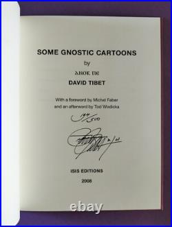 David Tibet. Current 93. Some Gnostic Cartoons. Signed hardback book. As new