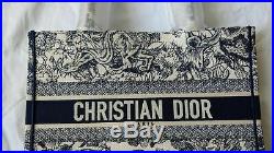 Dior Small Blue Book Tote Toile De Jouy NEW shopping bag