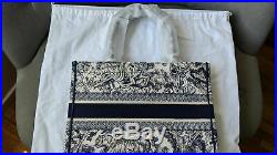 Dior Small Blue Book Tote Toile De Jouy NEW shopping bag